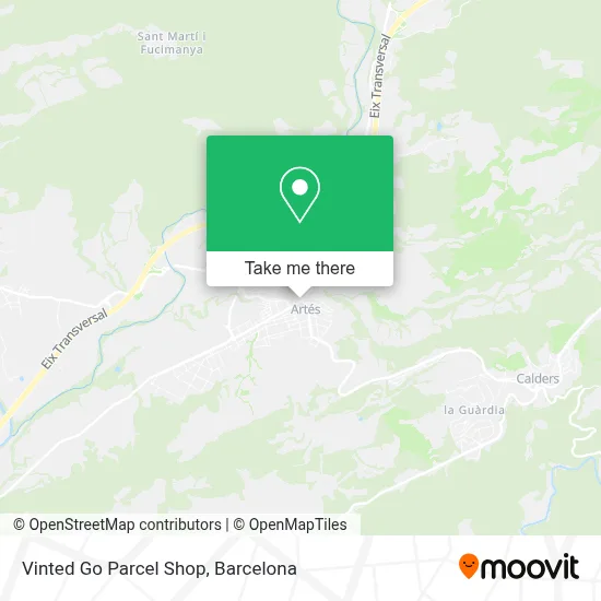 Vinted Go Parcel Shop map