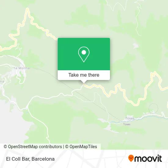 El Coll Bar map