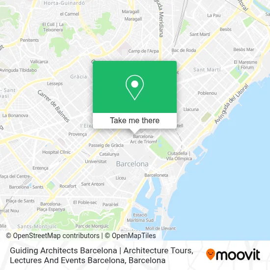 Guiding Architects Barcelona | Architecture Tours, Lectures And Events Barcelona map