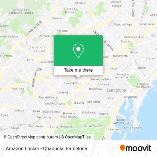 Amazon Locker - Criaduela map