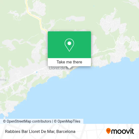 Rabbies Bar Lloret De Mar map
