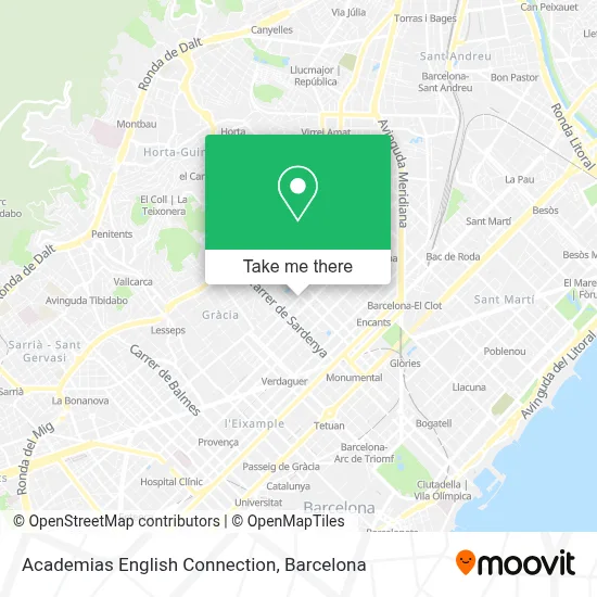 Academias English Connection map