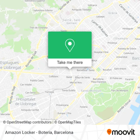Amazon Locker - Boteria map
