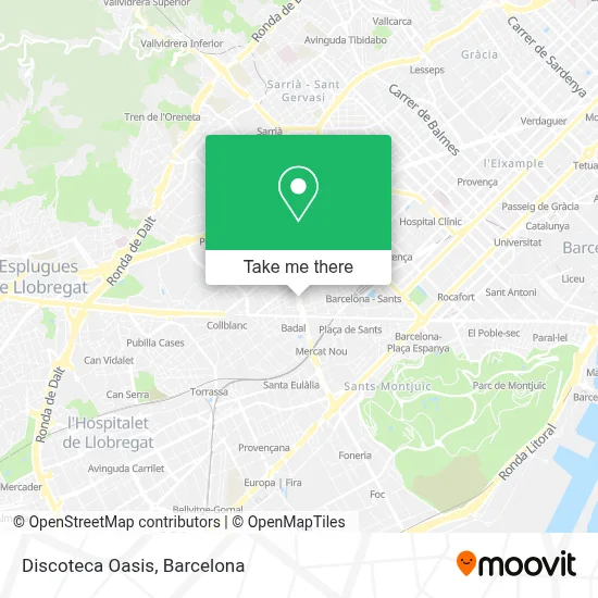 Discoteca Oasis map