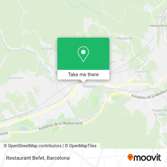 Restaurant Befet map