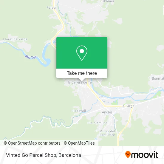 Vinted Go Parcel Shop map