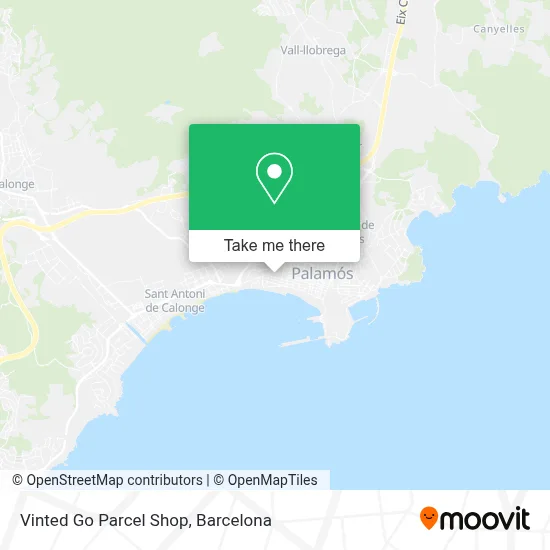Vinted Go Parcel Shop map