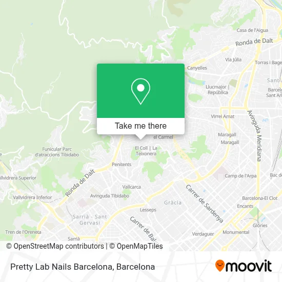 Pretty Lab Nails Barcelona map