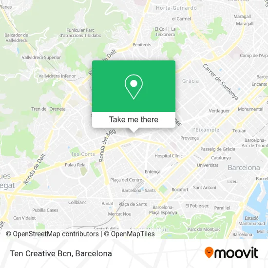 Ten Creative Bcn map