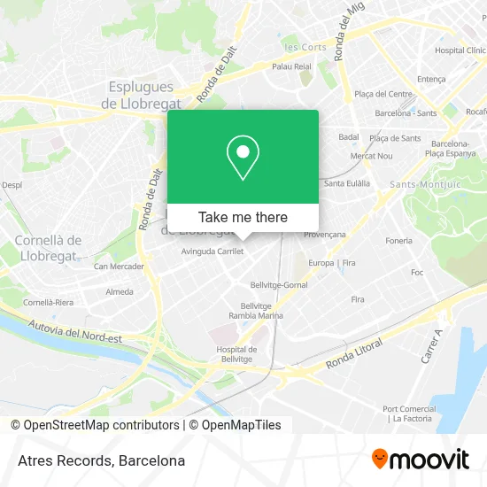 Atres Records map