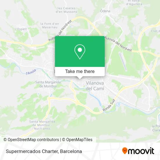 Supermercados Charter map