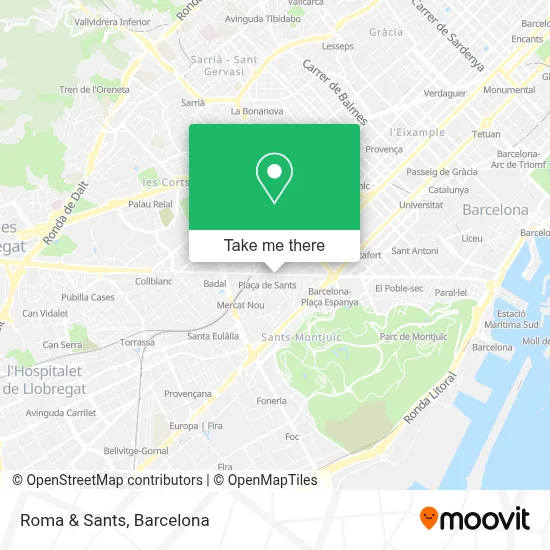 Roma & Sants map