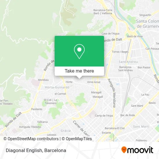 Diagonal English map