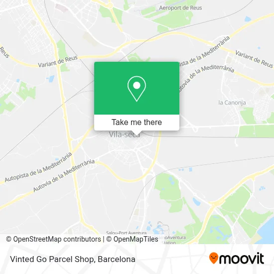 Vinted Go Parcel Shop map
