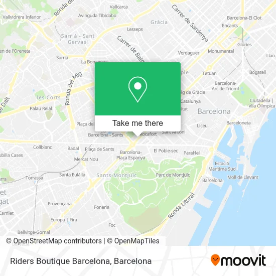 Riders Boutique Barcelona map