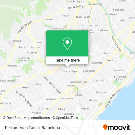Perfumerías Facial map