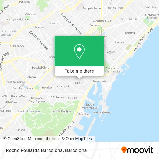 Roche Foulards Barcelona map