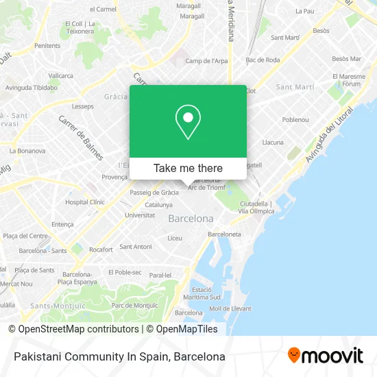 Pakistani Community In Spain map