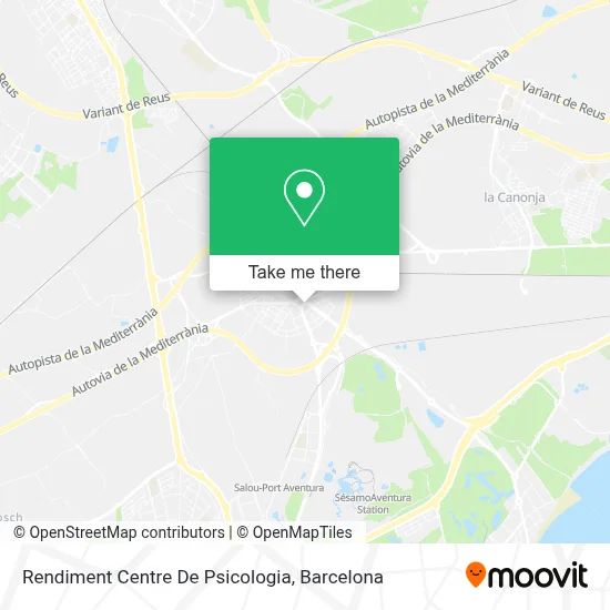 Rendiment Centre De Psicologia map