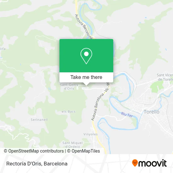 Rectoría D'Oris map