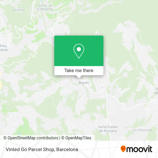 Vinted Go Parcel Shop map