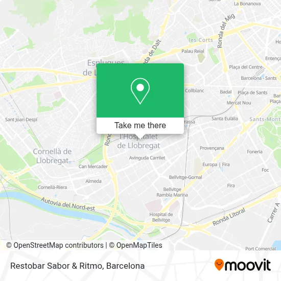 Restobar Sabor & Ritmo map