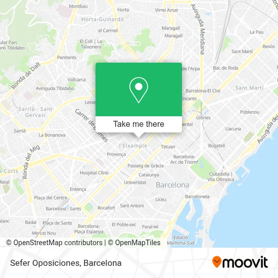 Sefer Oposiciones map