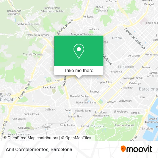 Añil Complementos map