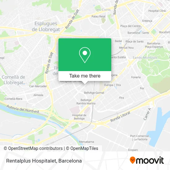 Rentalplus Hospitalet map