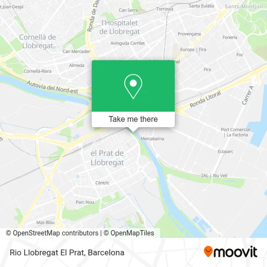 Rio Llobregat El Prat map