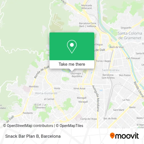 Snack Bar Plan B map