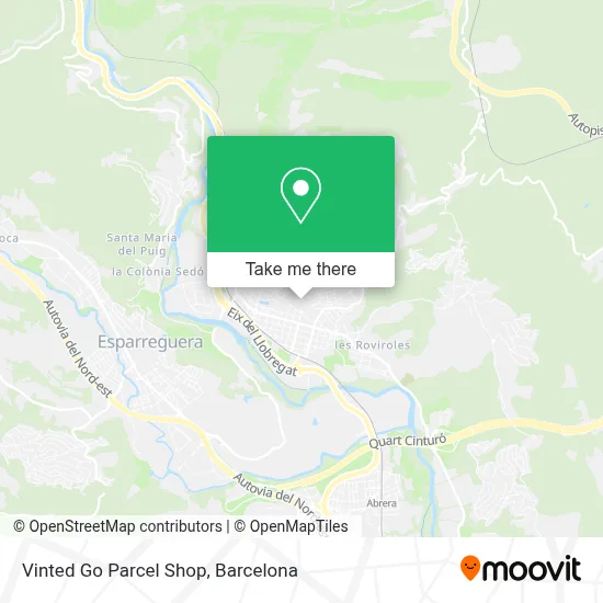 Vinted Go Parcel Shop map