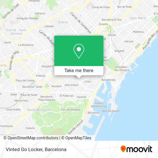 Vinted Go Locker map