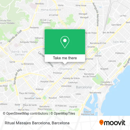 Ritual Masajes Barcelona map
