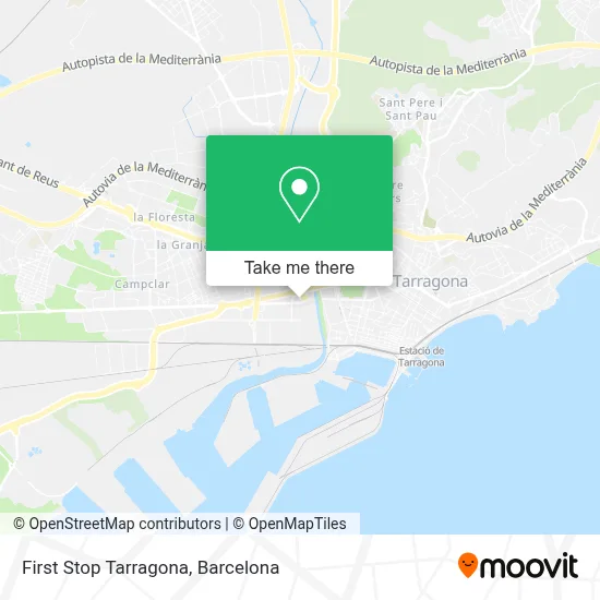 First Stop Tarragona map