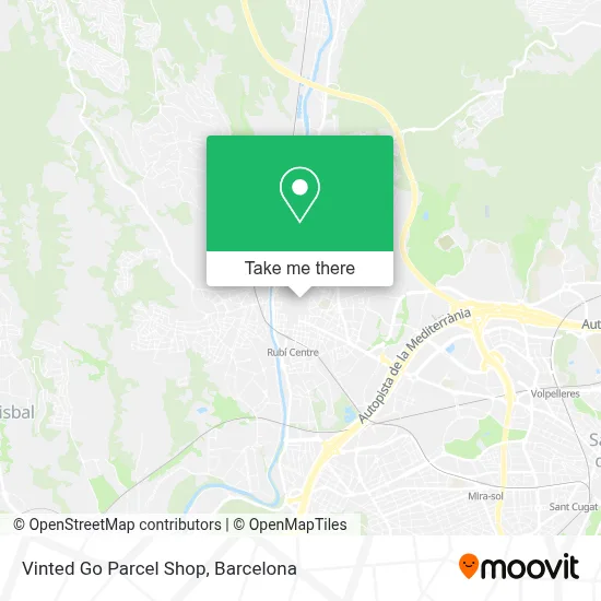 Vinted Go Parcel Shop map