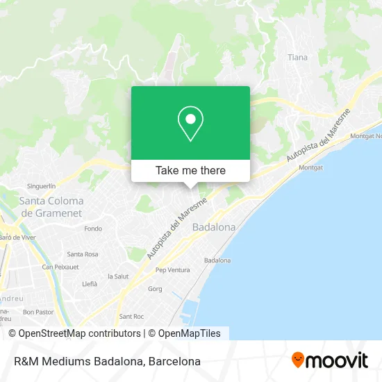 R&M Mediums Badalona map