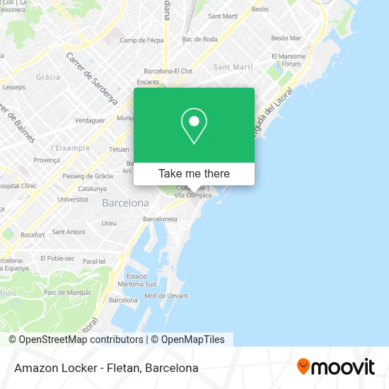 Amazon Locker - Fletan map