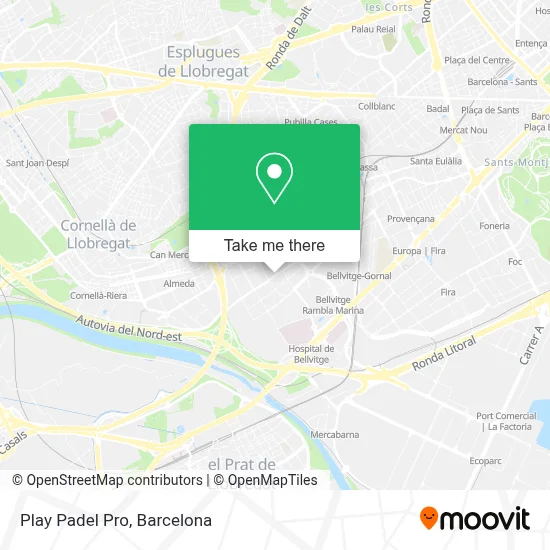 Play Padel Pro map