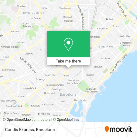 Condis Express map