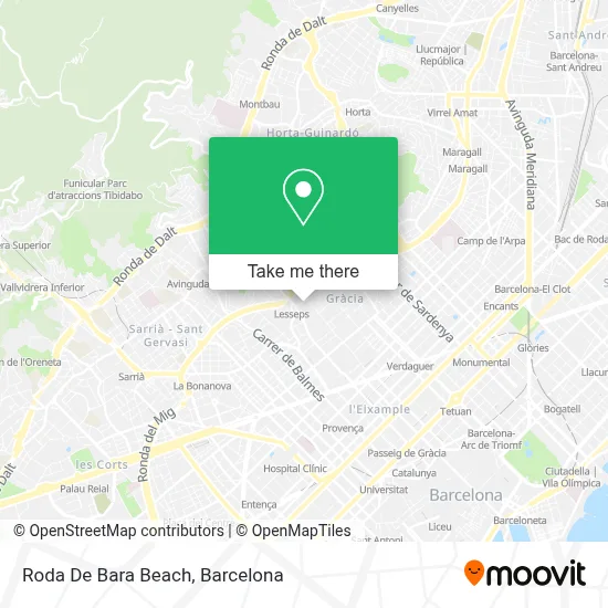 Roda De Bara Beach map