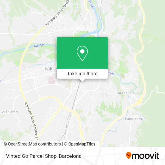 Vinted Go Parcel Shop map