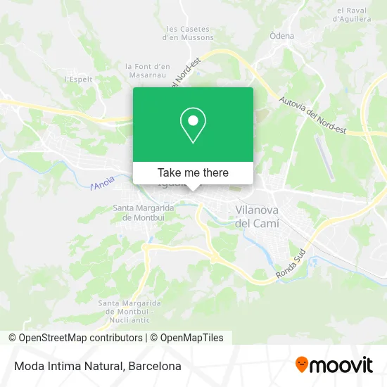 Moda Intima Natural map