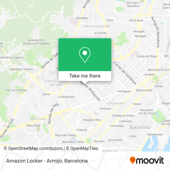 Amazon Locker - Armijo map