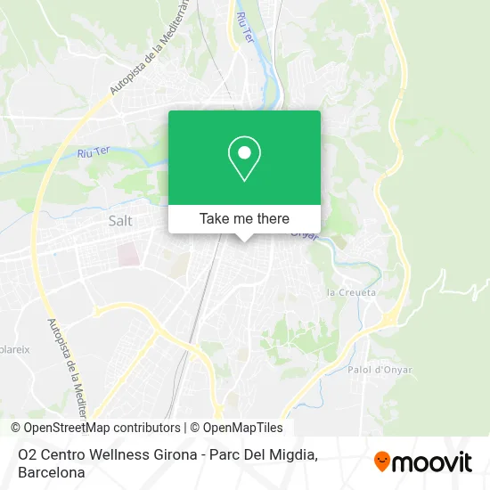 O2 Centro Wellness Girona - Parc Del Migdia map
