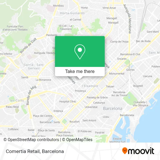 Comertia Retail map
