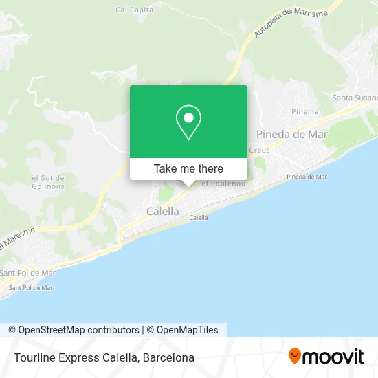 Tourline Express Calella map