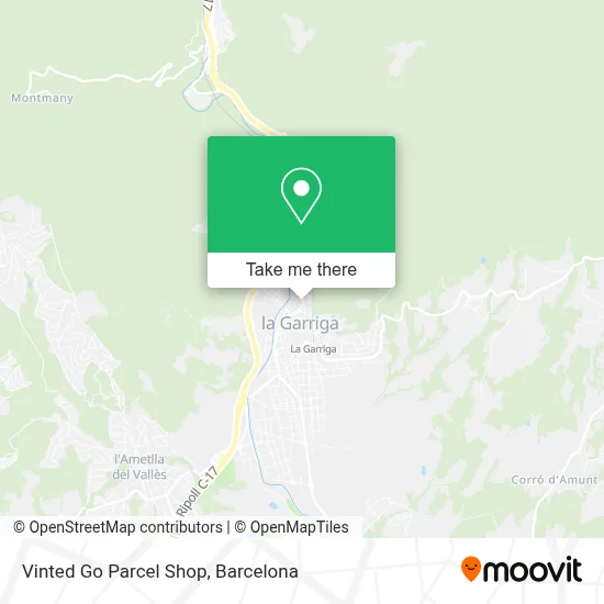 Vinted Go Parcel Shop map