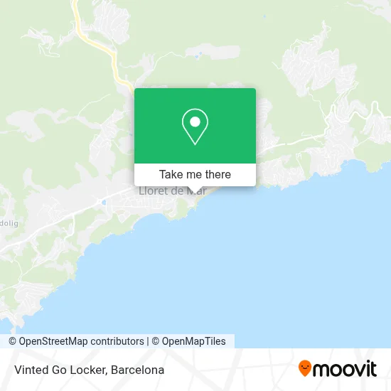 Vinted Go Locker map