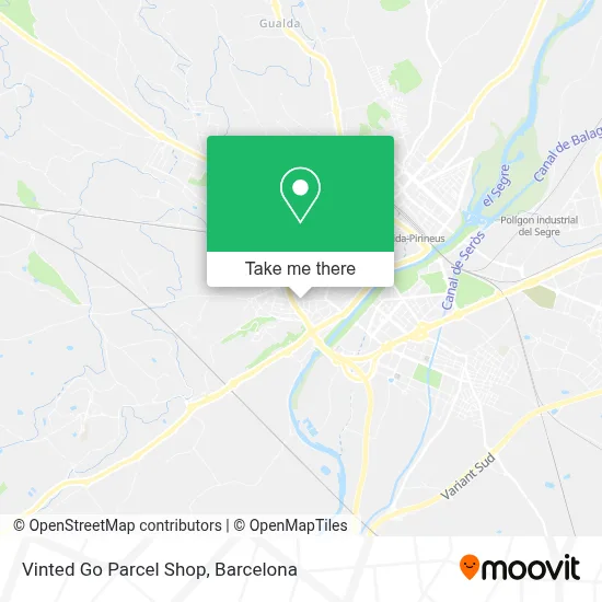 Vinted Go Parcel Shop map